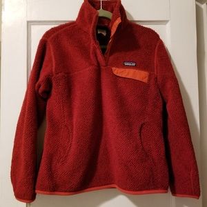 Patagonia fleece pullover maroon